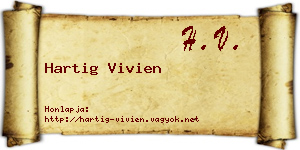 Hartig Vivien névjegykártya